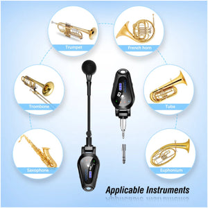 Kimafun KM-U307-1 Professional Wireless Saxophone Microphone System with in-ear Monitoring