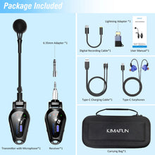 Kimafun KM-U307-1 Professional Wireless Saxophone Microphone System with in-ear Monitoring