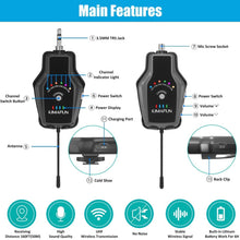 Kimafun KM-U407 Acoustic Guitar Violin Wireless Microphone Transmitter Receiver System