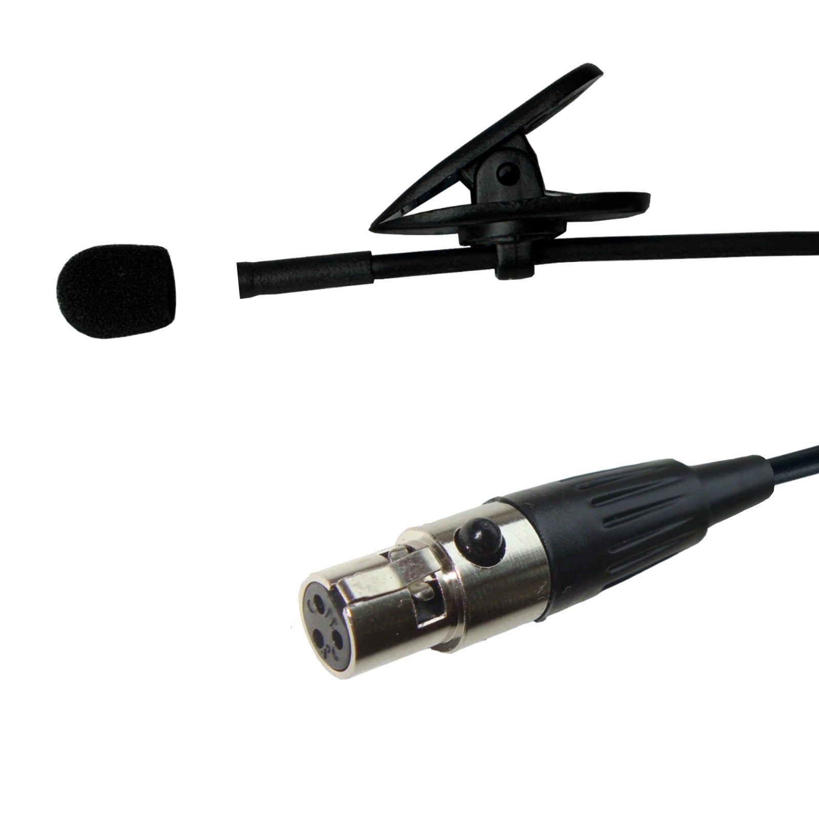 Mini Lavaliere Microphones 3 Pin Mini XLR (TA3F) for AKG Samson Gemini LG Body Pack Radio Transmitters