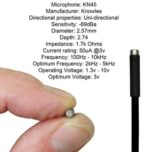 Knowles Ultra Miniature Lavaliere Microphone for Body-Pack Transmitters Premium Sound Quality Noise Cancelling Mic