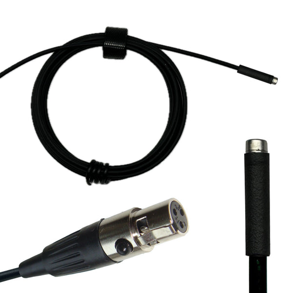 Mini Lavaliere Microphones 3 Pin Mini XLR (TA3F) for AKG Samson Gemini LG Body Pack Radio Transmitters