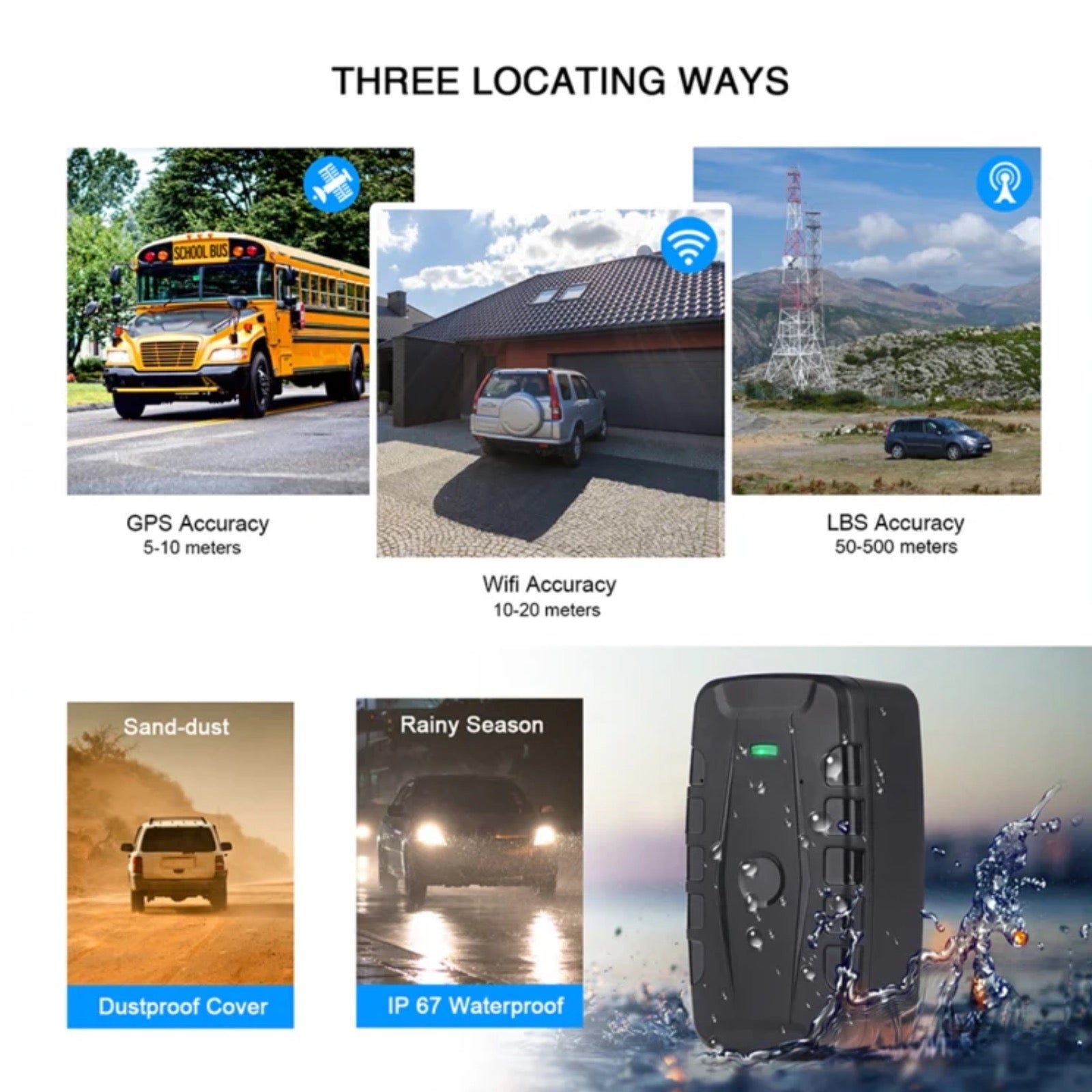 4G GPS Car Tracker Magnetic Waterproof 3-9 Month Battery Free Smartphone App & UK Sim