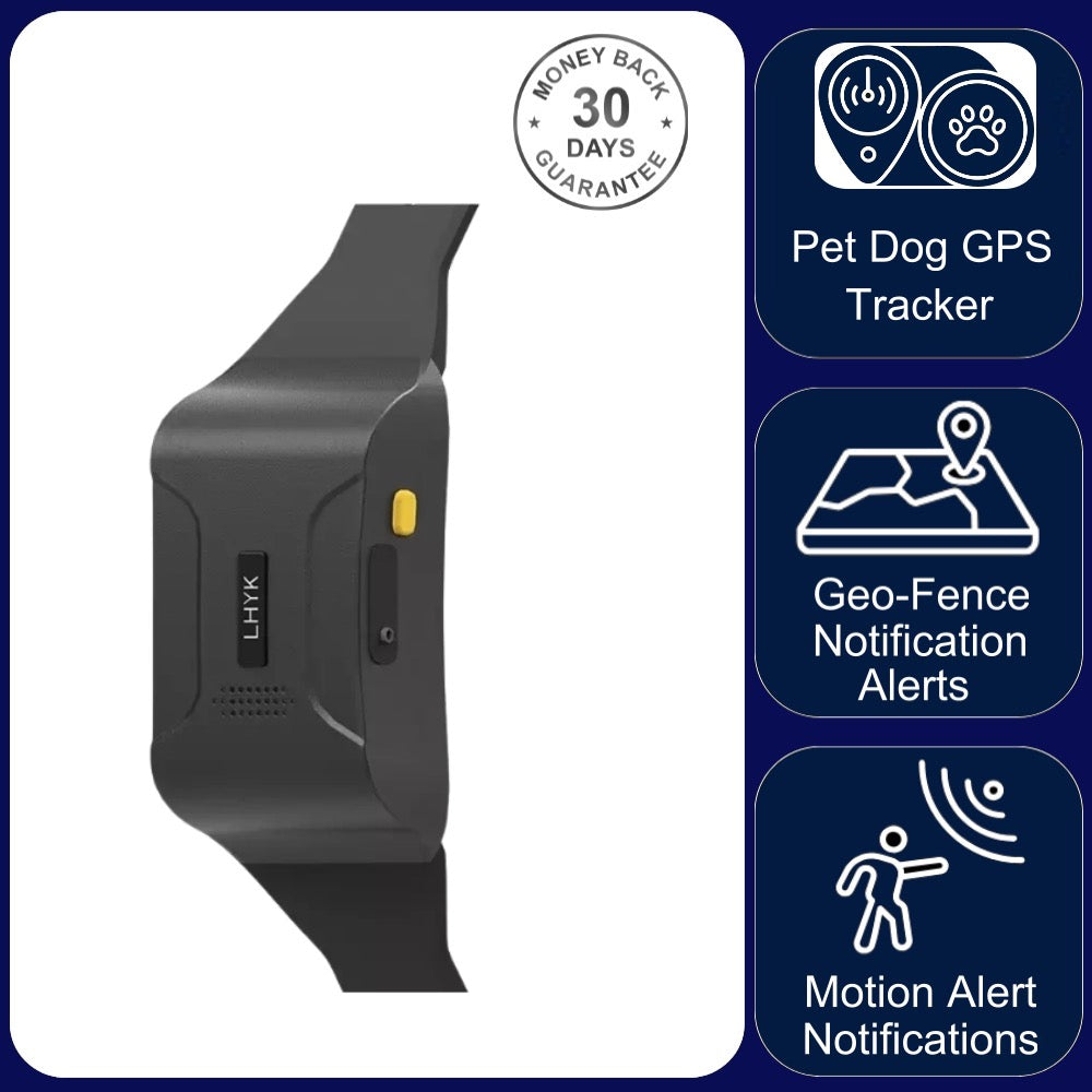 LK880 Pet Dog GPS Tracker in Neck Collar 4G LTE 14 Day Battery GEO Fence Alarm Notification Waterproof