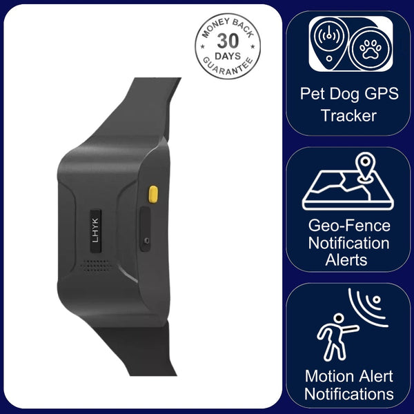 LK880 Pet Dog GPS Tracker in Neck Collar 4G LTE 14 Day Battery GEO Fence Alarm Notification Waterproof