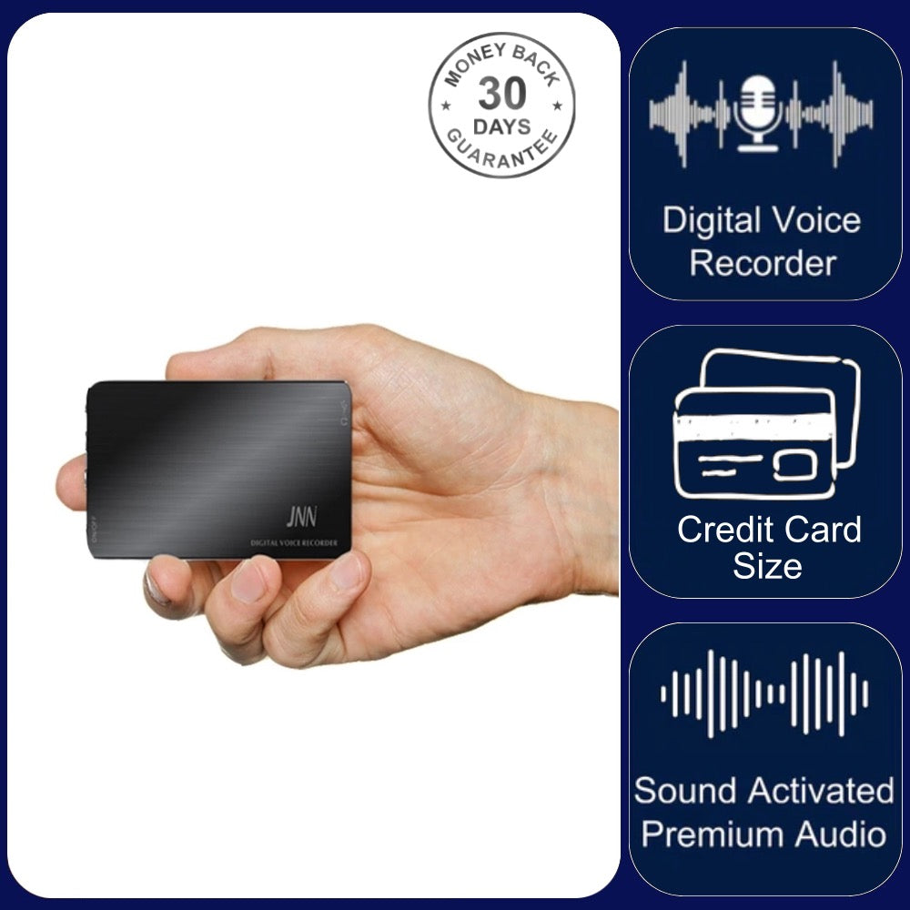 M2 Credit Card Recorder Sound Activated 80 Hours Battery High Quality 1536Kbps .WAV Audio