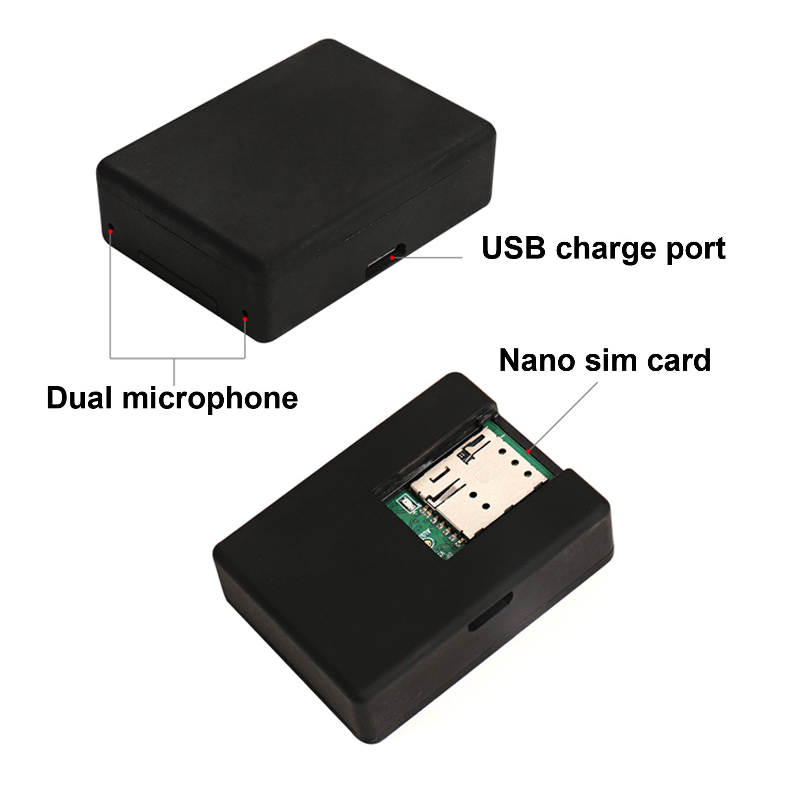 Wireless GSM Audio Monitor Listening Device with Sound Activated Call Back on UK/EU Sim