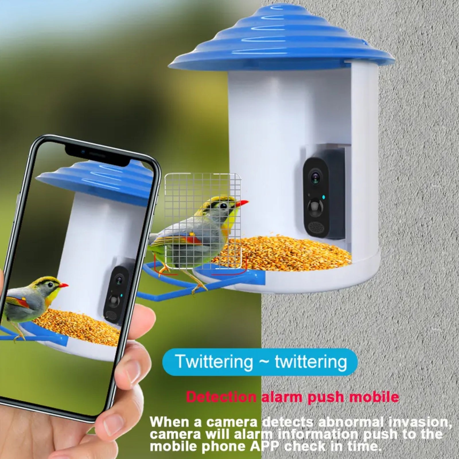 Bird Feeder Camera Wireless Wi-Fi 1080p HD 24/7 Battery Solar Power No –  Micronic