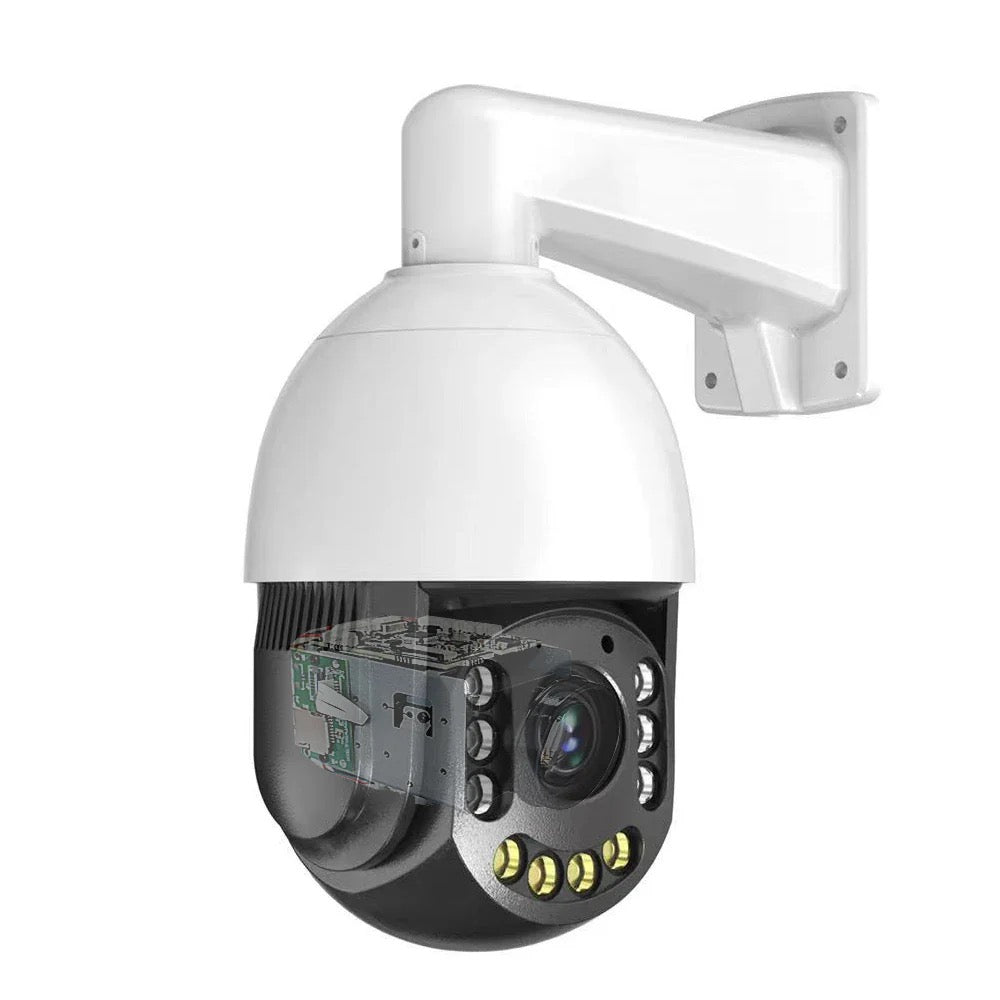 4G 8MP 4K UHD PTZ CCTV Camera 36x Auto Zoom & Human Tracking Face Recognition 200m Night Vision Full 360º Pan