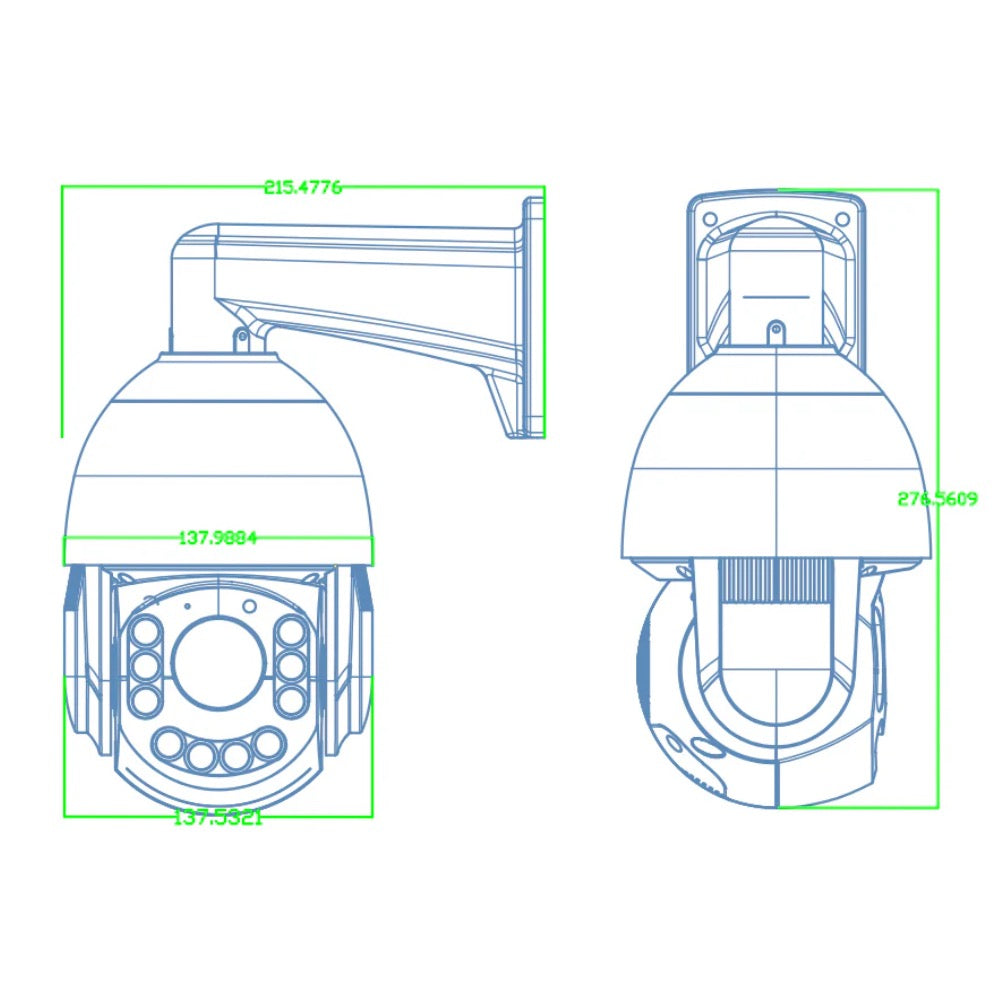 4G 8MP 4K UHD PTZ CCTV Camera 36x Auto Zoom & Human Tracking Face Recognition 200m Night Vision Full 360º Pan