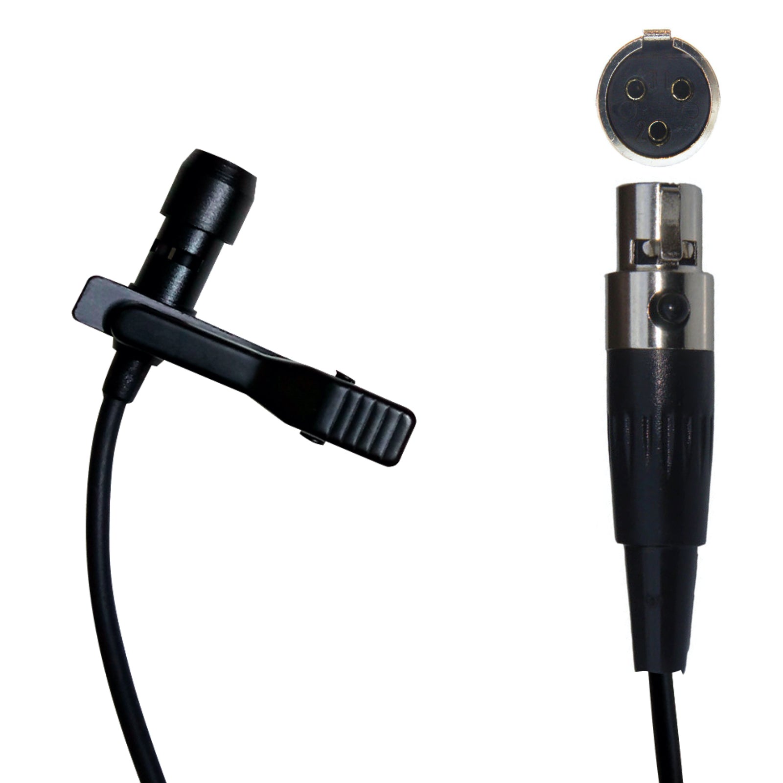 Mini Lavaliere Microphones 3 Pin Mini XLR (TA3F) for AKG Samson Gemini LG Body Pack Radio Transmitters