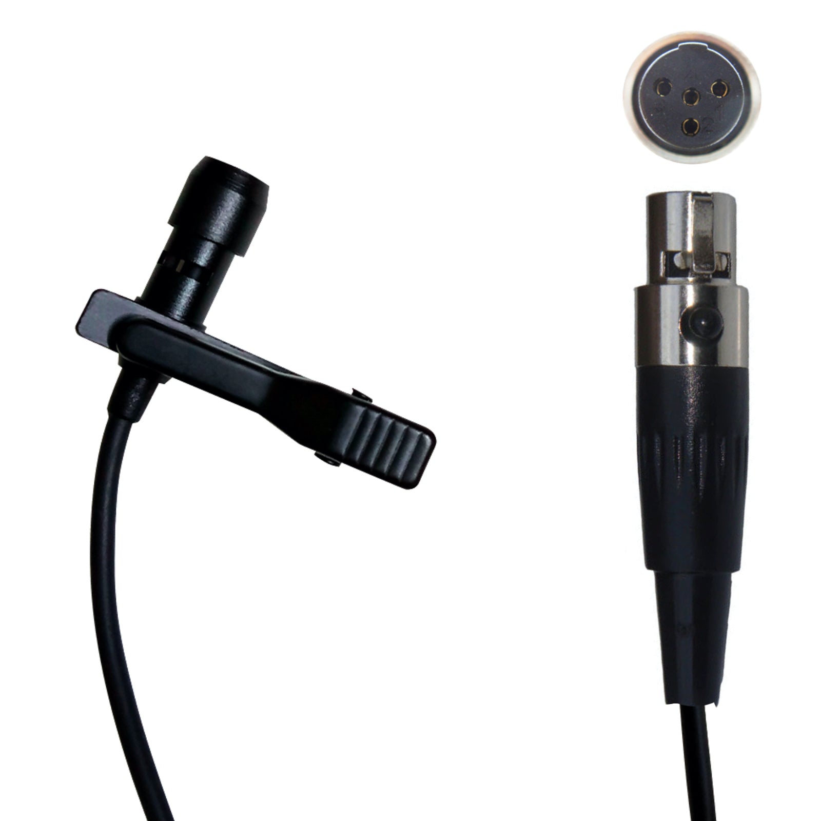 Lavaliere Microphone with 4 Pin Mini XLR Female (TA4F) Connector for Shure Body Pack Transmitters