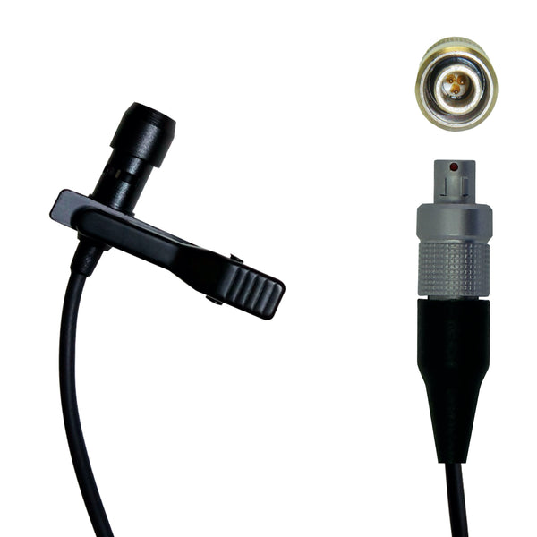 Lemo 3 Pin Microphone Lavaliere Lapel for Sennheiser Shure WisyCom Zaxcom Wireless Body Pack Radio Transmitter
