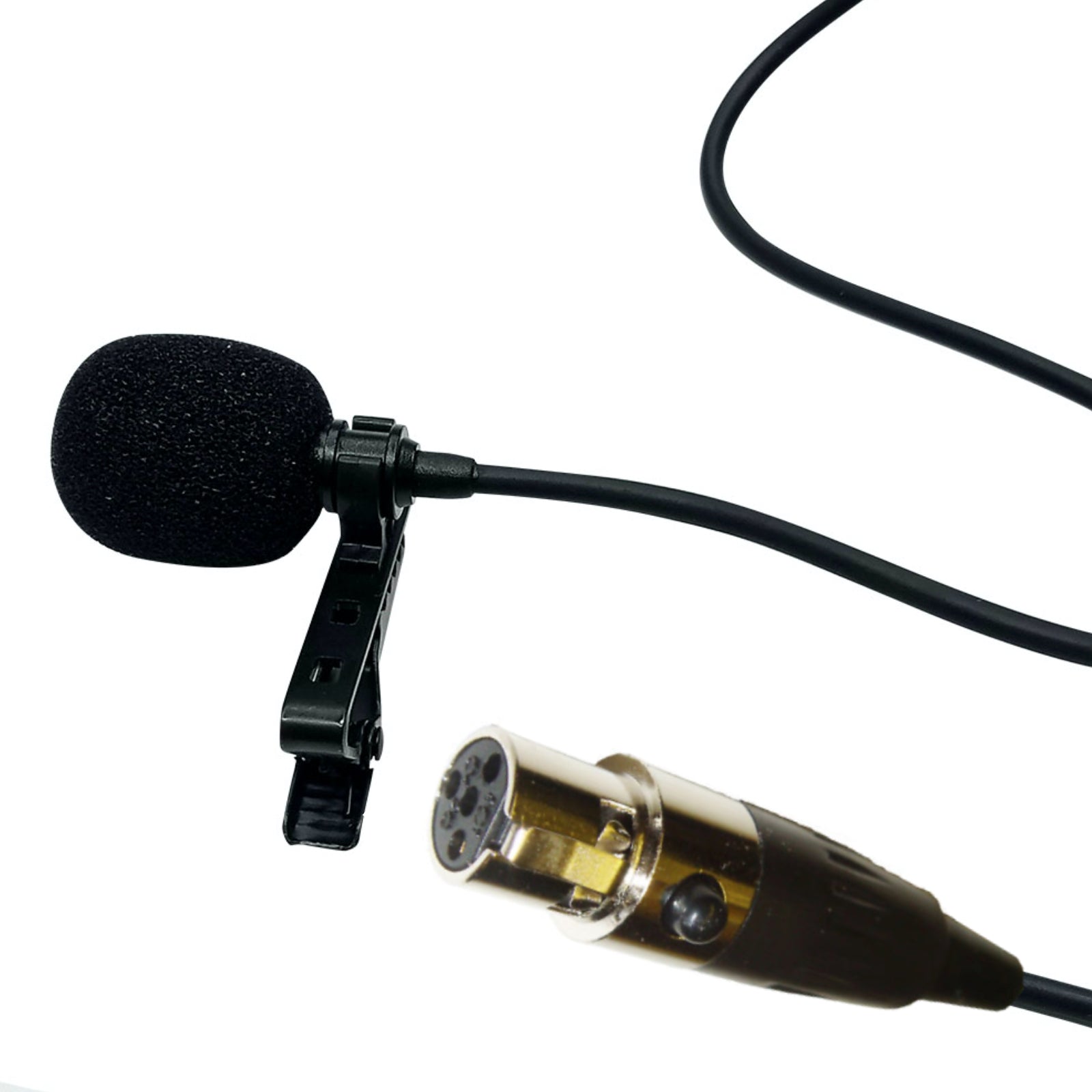 Lavaliere Microphone with 4 Pin Mini XLR Female (TA4F) Connector for Shure Body Pack Transmitters