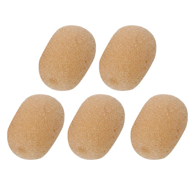 Pulse Beige Foam Windshields for Ear-Hook Headset Microphones 2.5mm Diameter (Pack of 5)