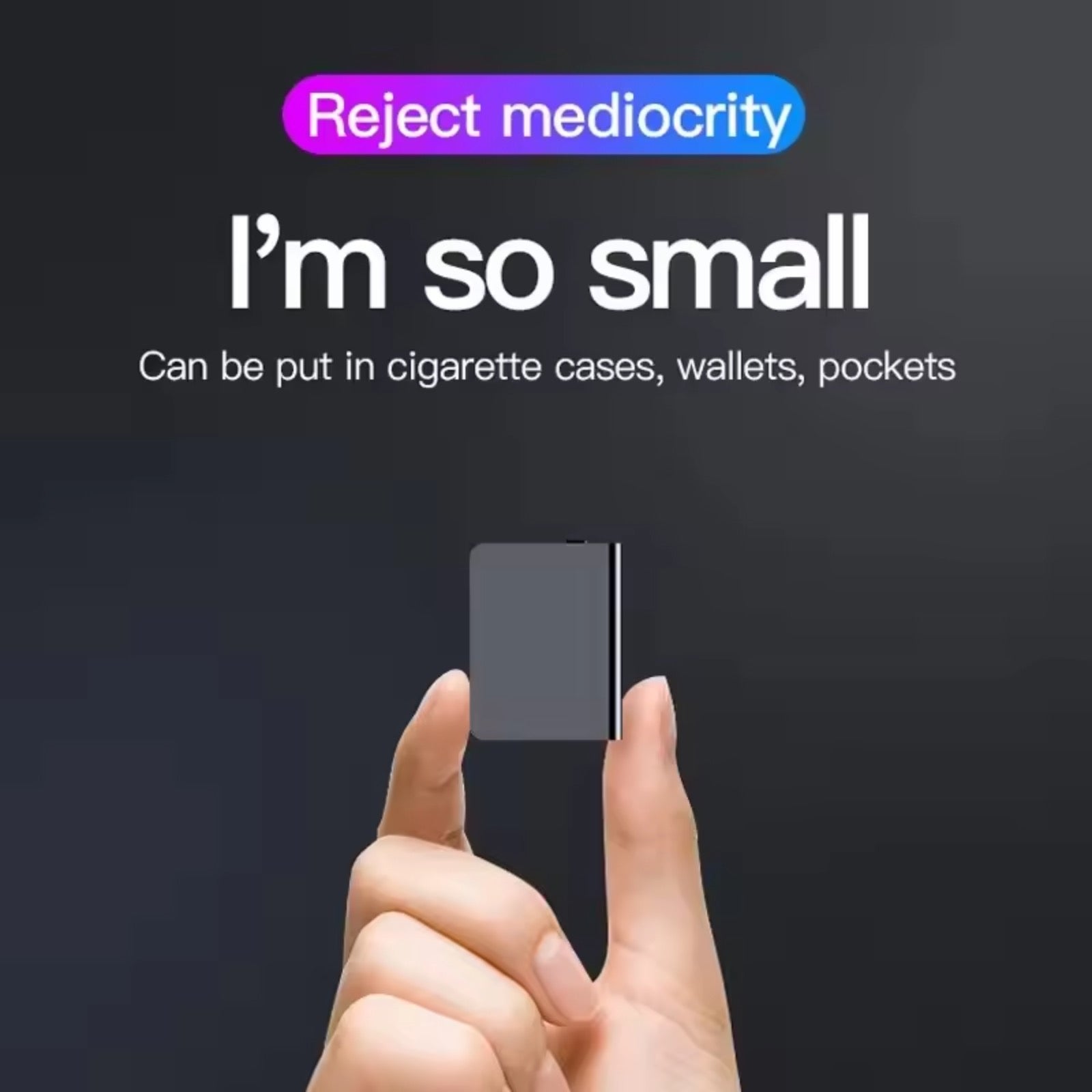 Q61 Tiny Bluetooth Voice Recorder Operate on App HD Noise Reduction Metal Body Housing