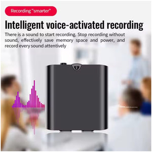 JNN Q63V 32GB Mini Magnetic Voice Recorder Sound Activated Noise Reduction 1536Kbps PCM 20 Hour Battery