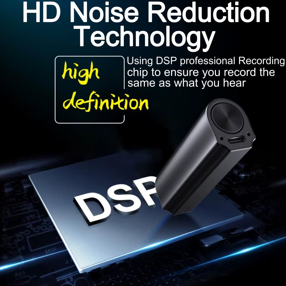 Q73V Mini Magnetic Voice Recorder 500 Hour Battery 64GB Memory Sound Activated Noise Reduction