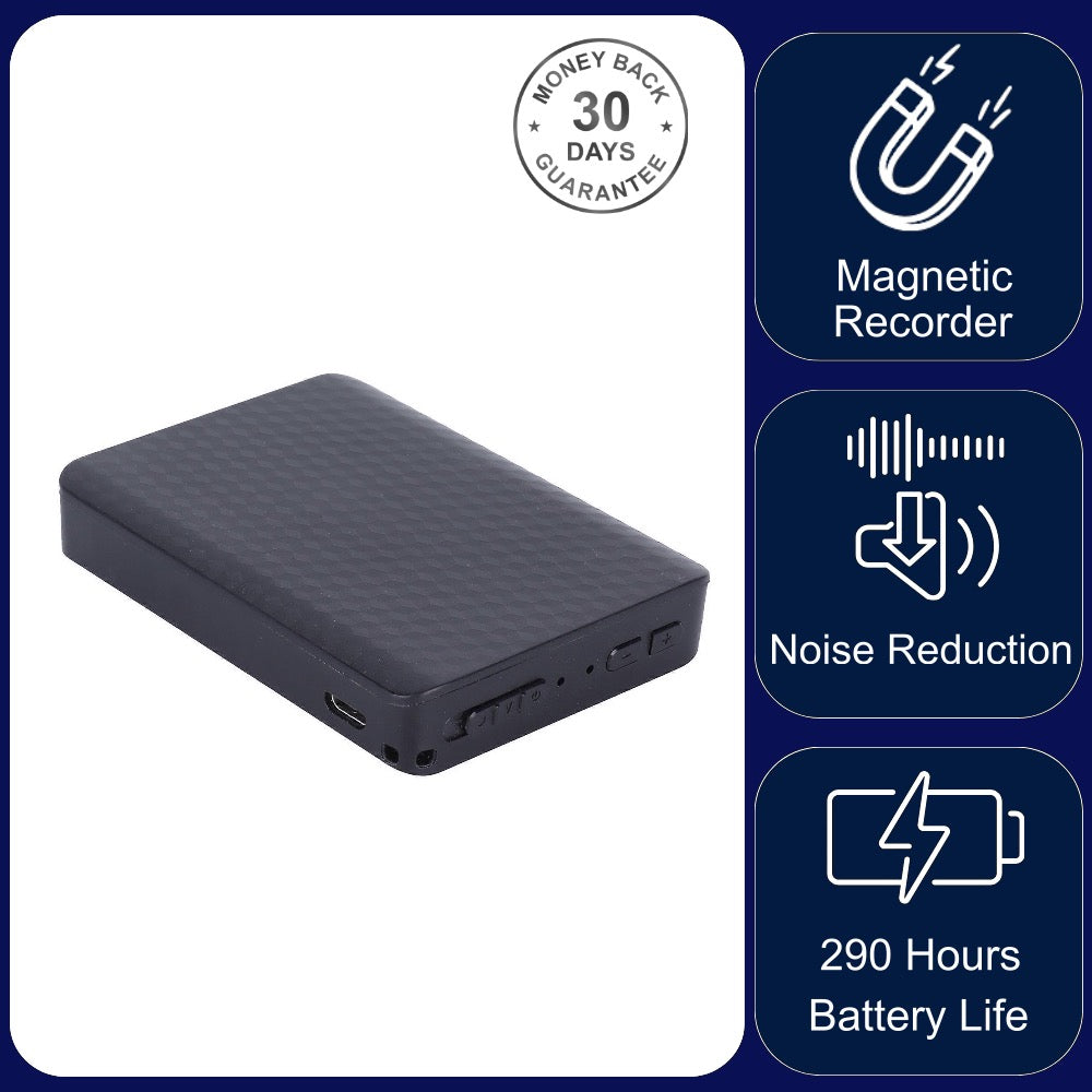 Q85V Magnetic Voice Recorder 12 Day Battery Sound Activated ADPCM High Definition Noise Reduction