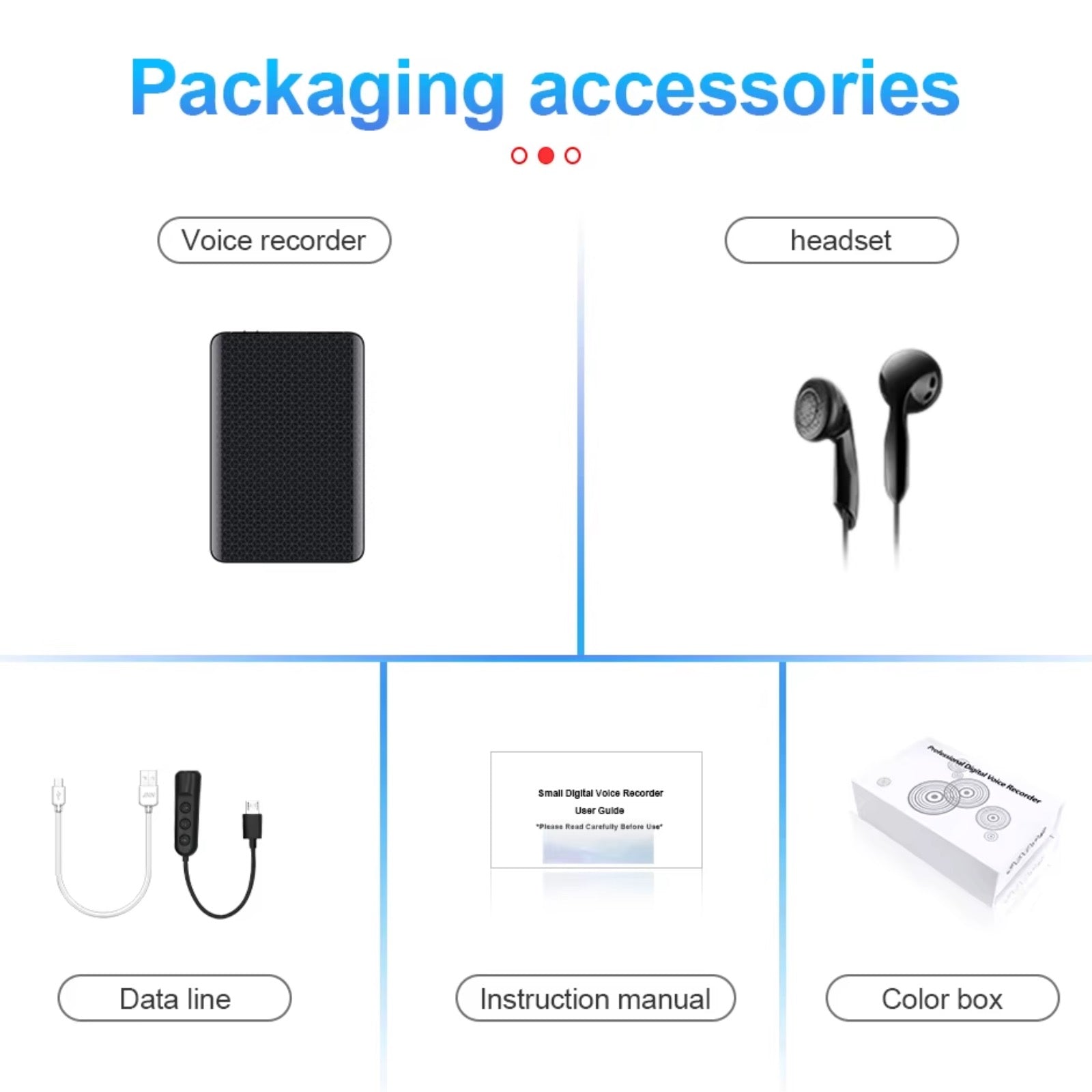 Q85V Magnetic Voice Recorder 12 Day Battery Sound Activated ADPCM High Definition Noise Reduction