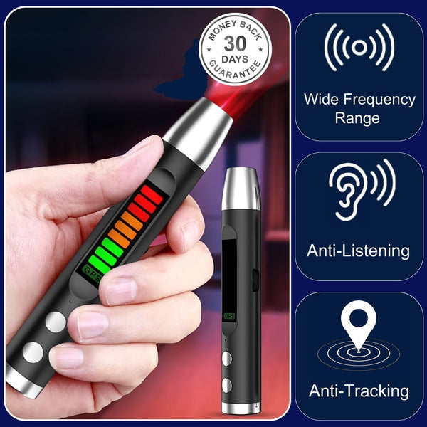 Pocket RF Signal Detector 8000MHZ 8GHZ Anti Spy Wifi Camera GSM Audio Bug Finder GPS