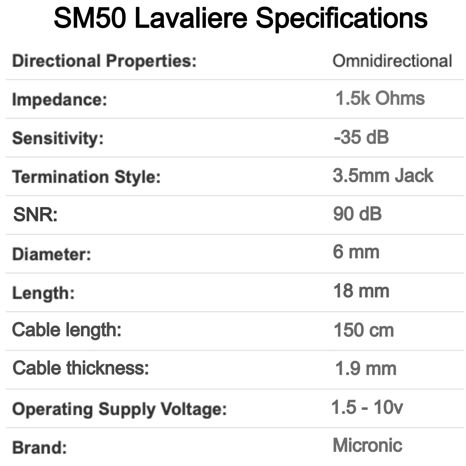 Lavaliere Microphone for Audio Technica ATW Wireless Body-pack Transmitter 4 Pin Hirose (CW)