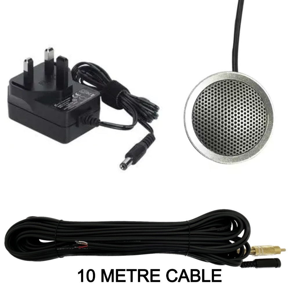 CCTV Audio Microphone Outdoor Noise Reduction Sensitive Pickup Sound Monitor for Security Camera