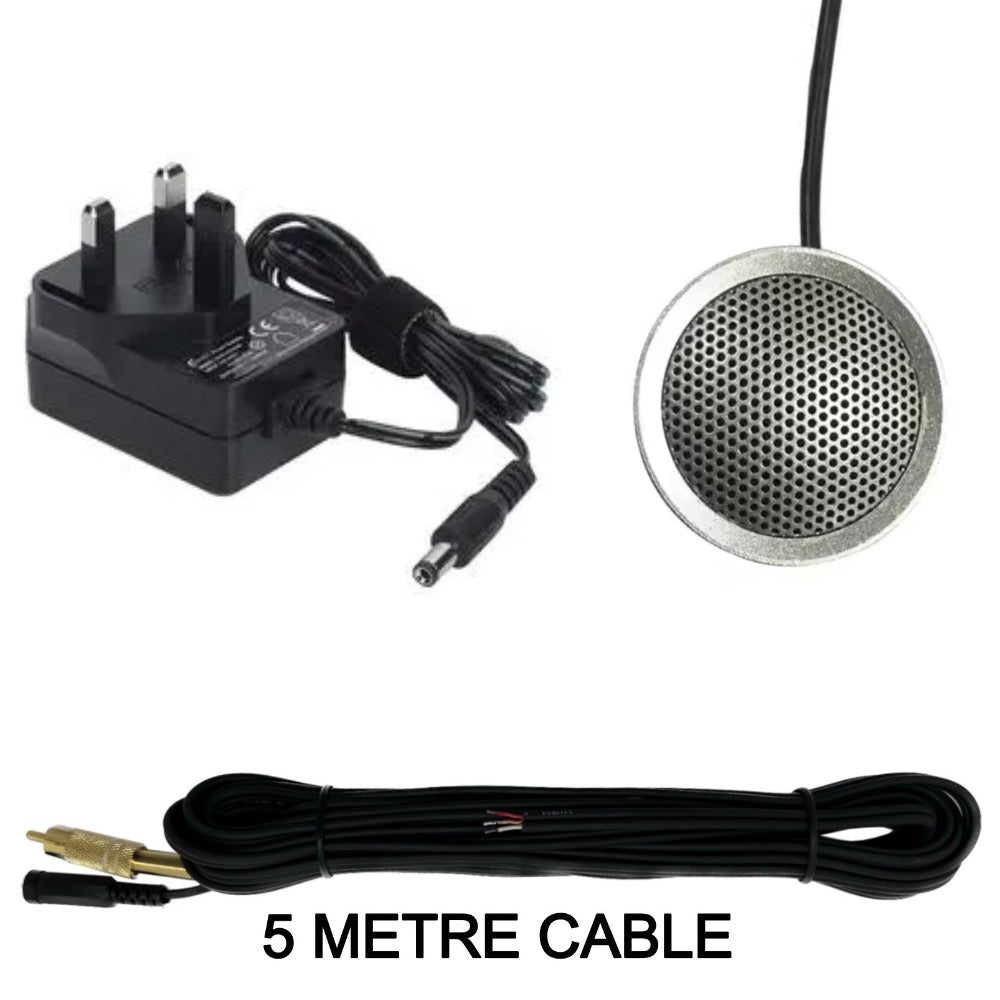 CCTV Audio Microphone Outdoor Noise Reduction Sensitive Pickup Sound Monitor for Security Camera