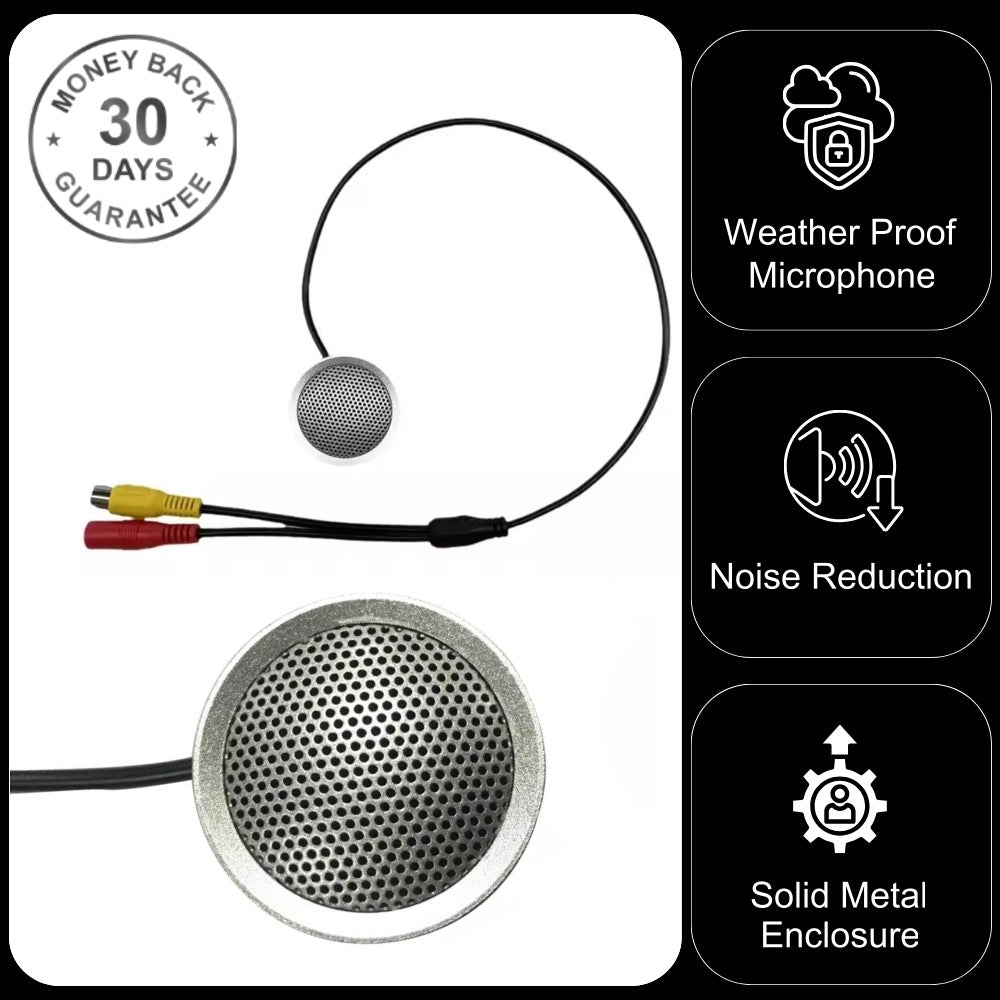 CCTV Audio Microphone Outdoor Noise Reduction Sensitive Pickup Sound Monitor for Security Camera