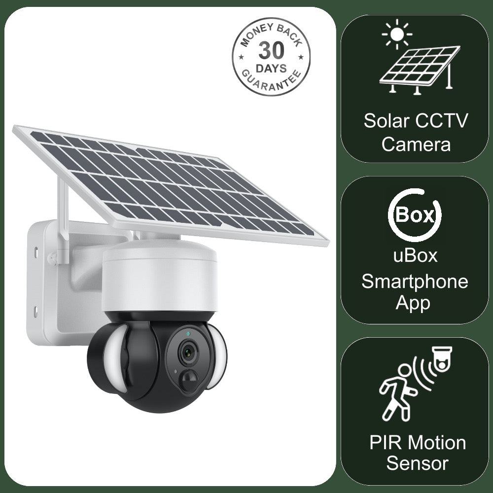 4G Solar Powered Camera Security Floodlight Night Vision Pan/Tilt HD Video Recorder