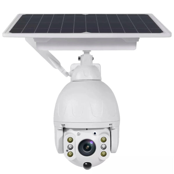 ST588 Solar Powered Camera 4G LTE Security Camera PTZ 128GB Video Recorder 2 Way Audio