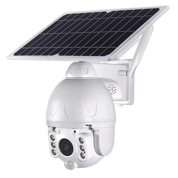Solar Power Dome Camera Wi-Fi & 4G LTE IP Network CCTV Security 2 Way Audio PIR Night Vision