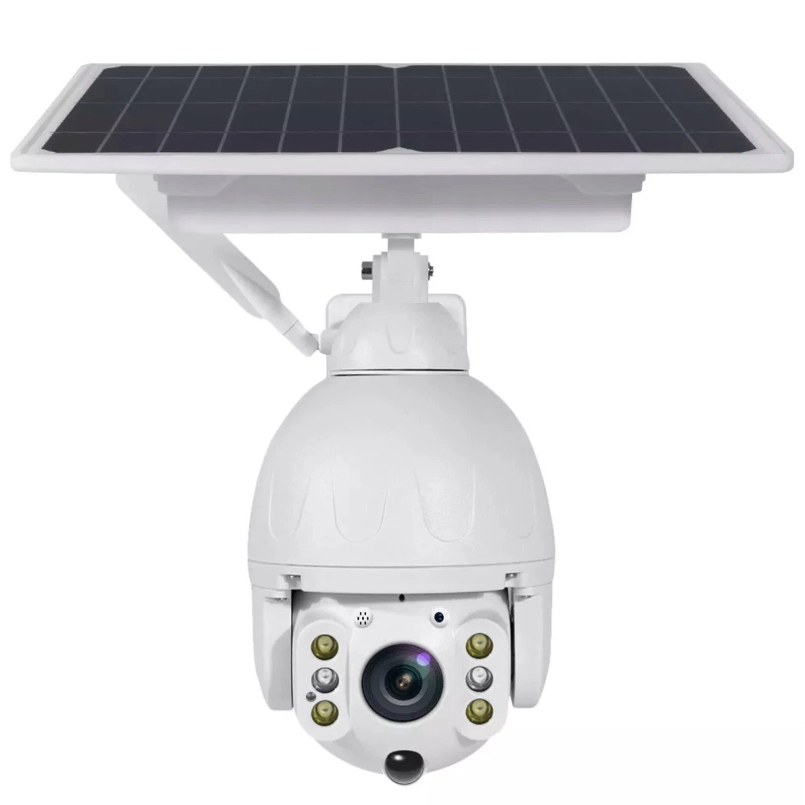 4G WiFi Solar Power Dome Camera Wireless Video CCTV PTZ 2 Way Audio PIR Night Vision