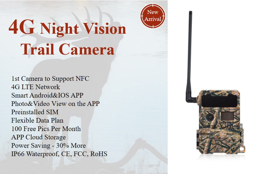 Willfine T100 Pro 4G Trail Camera & GPS Tracker 12MP Photo 1080p FHD Live Video Push Notification Alerts