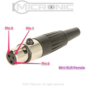 5x TA3F 3 Pin Mini XLR Connector Plug Female Socket For Microphone Audio Power