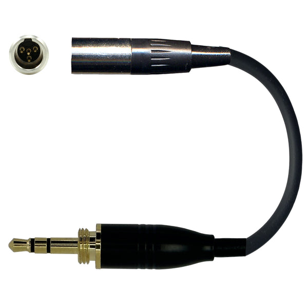 Microphone Adapter to Convert Shure DH5 Headset with Lemo 3 or 4 pin mini XLR Connector