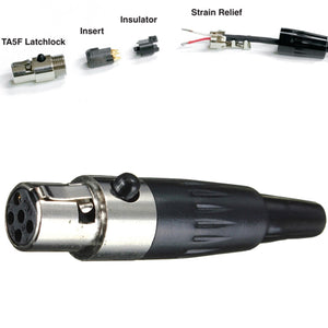 TA5F 5 Pin Mini XLR Connector Plug Inline Female Socket For Audio and Microphones