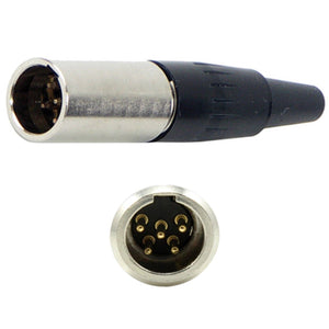 TA5M 5 Pin Mini XLR Male Inline Socket To Fit TA5F Female Connector Audio Plug