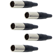 5x TA5M 5 Pin Mini XLR Male Inline Socket Fits TA5F Female Audio Connector Plug