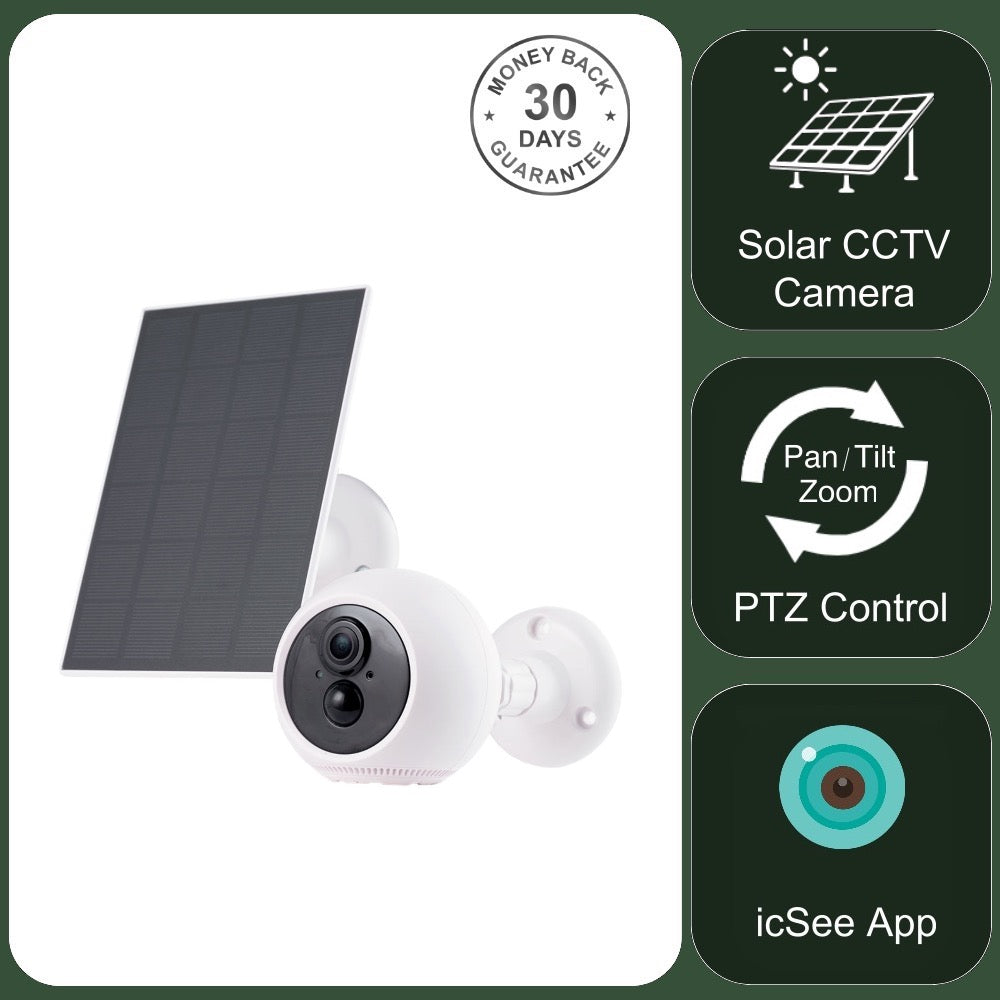 Wireless Wi-Fi Solar Power Camera  Wireless Wi-Fi CCTV ICSee App Video Recorder 2 Way Audio Night Vision