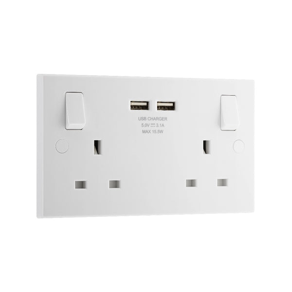Wireless GSM Audio Monitor & Sound Recorder in Double Wall Socket with Dual USB Phone Charger