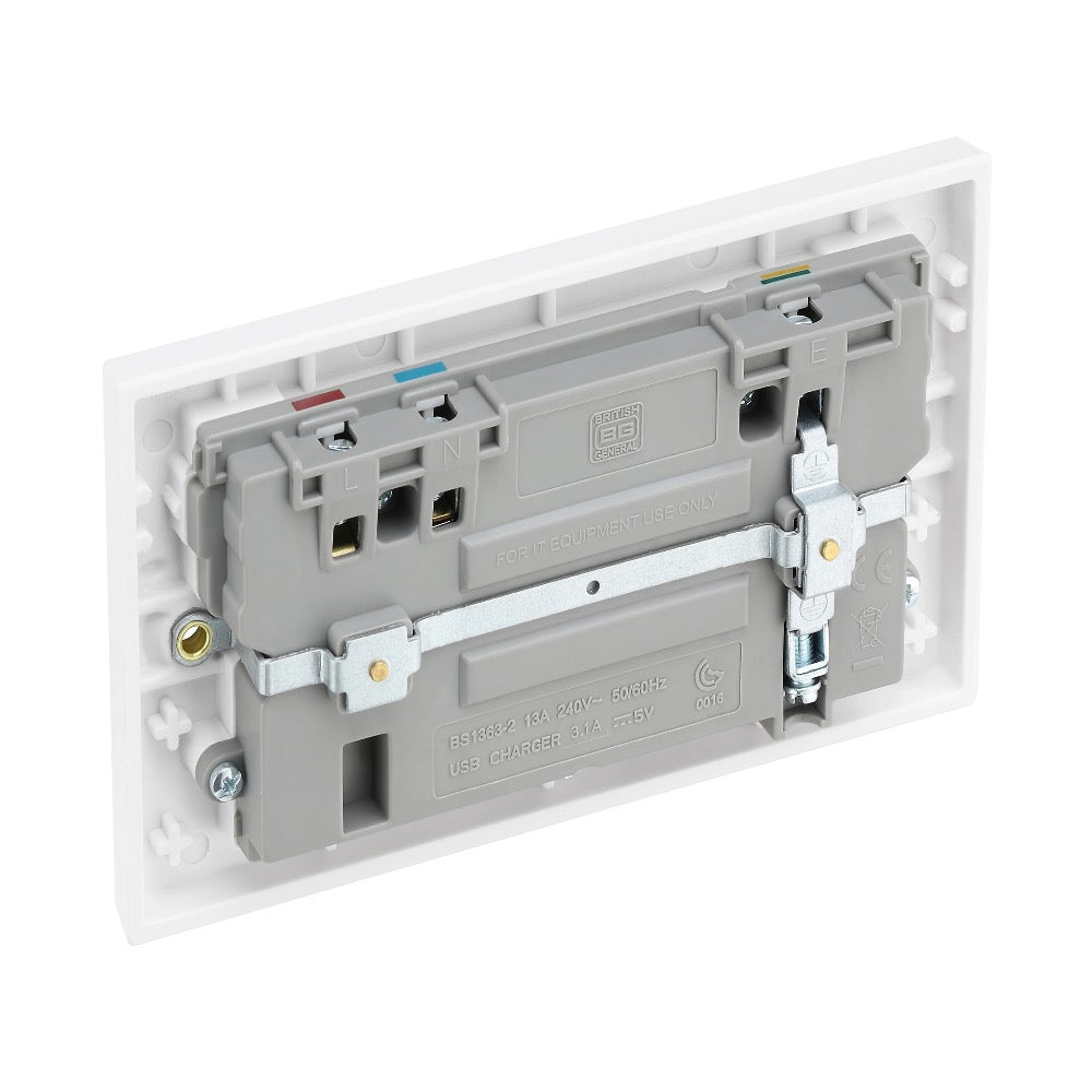 Wireless GSM Audio Monitor & Sound Recorder in Double Wall Socket with Dual USB Phone Charger