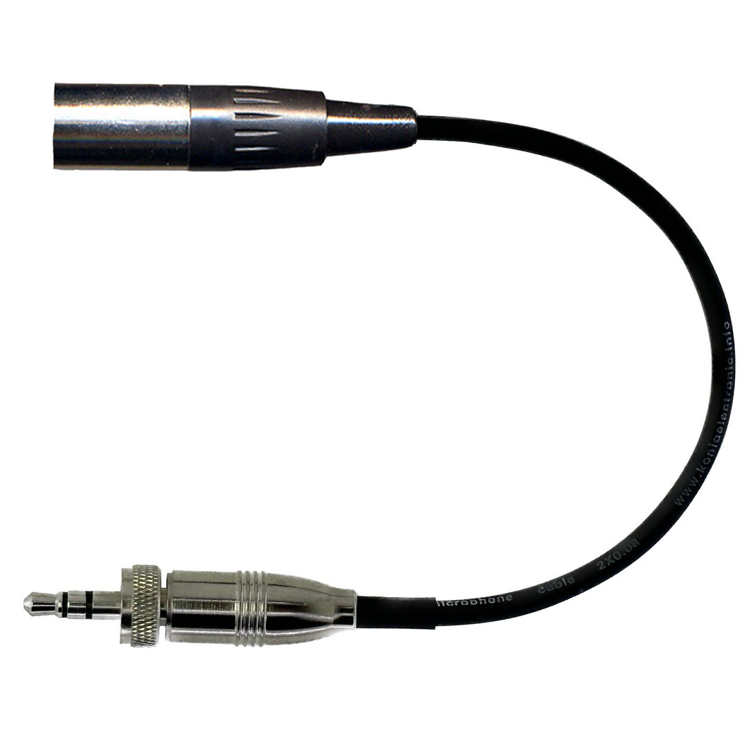 Microphone Adapter Convert Lavalier / Ear-hook / Headworn Mic to Sennheiser 3.5mm Jack Body Pack Transmitter