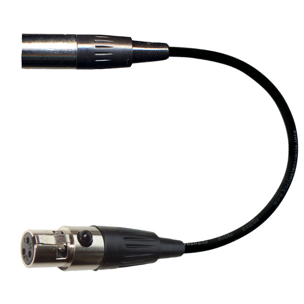 Microphone Adapter to Convert Shure SM35 Headset to Different Body-Pack Transmitter Connector