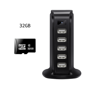 4K UHD Wireless Wi-Fi Video Camera Recorder in USB Tower Charger Station