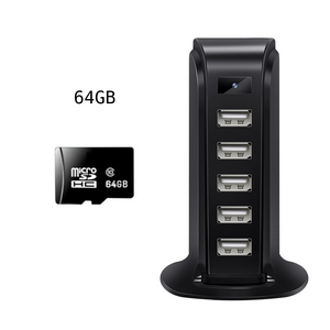 4K UHD Wireless Wi-Fi Video Camera Recorder in USB Tower Charger Station