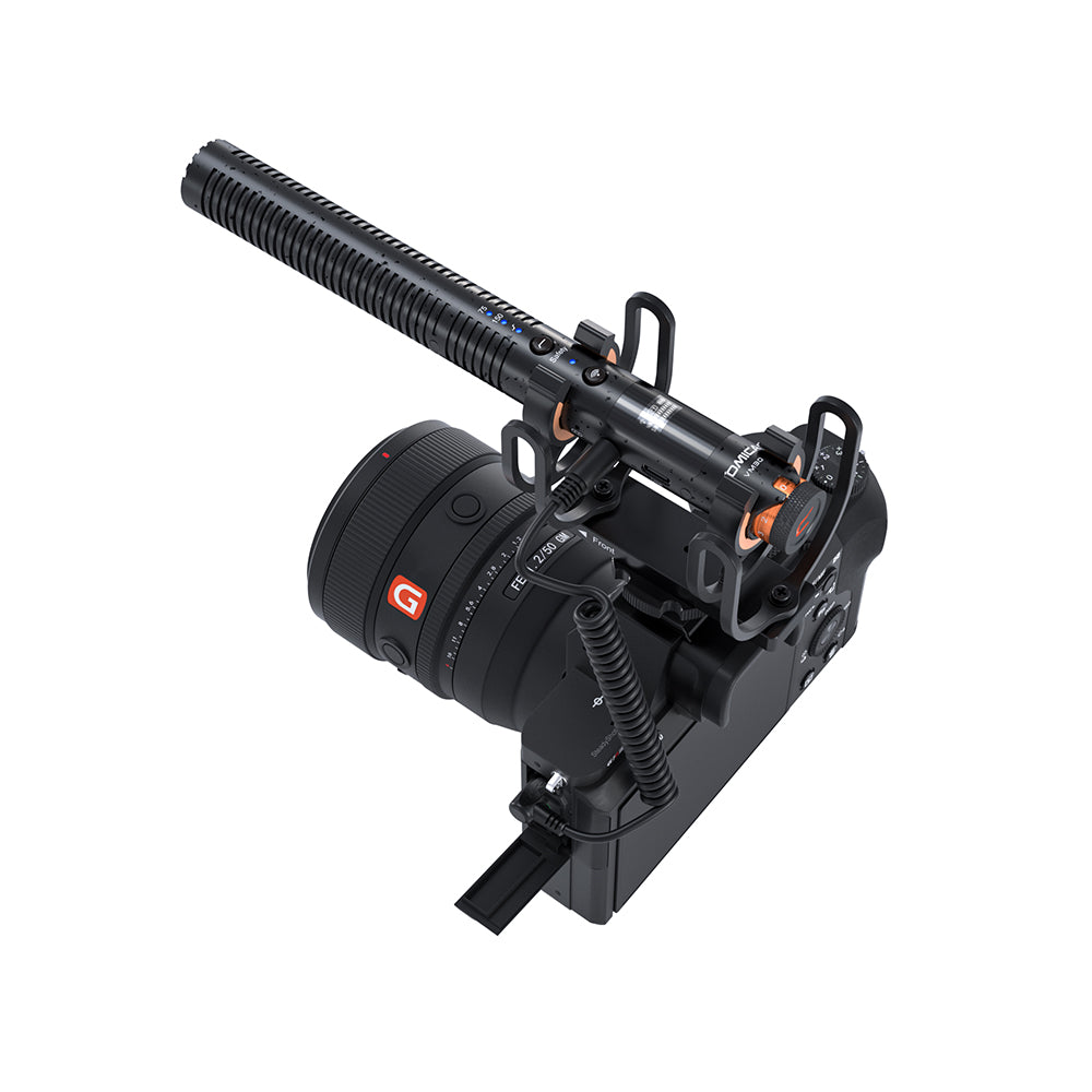 Comica VM30 Shotgun Microphone Super Cardioid Condenser Wireless 100 Metre Range Built In Recorder