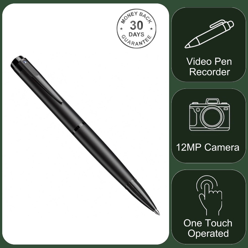 W9 Video Pen Recorder 12MP Camera 1080p Full HD with Audio & Photo One Touch Record