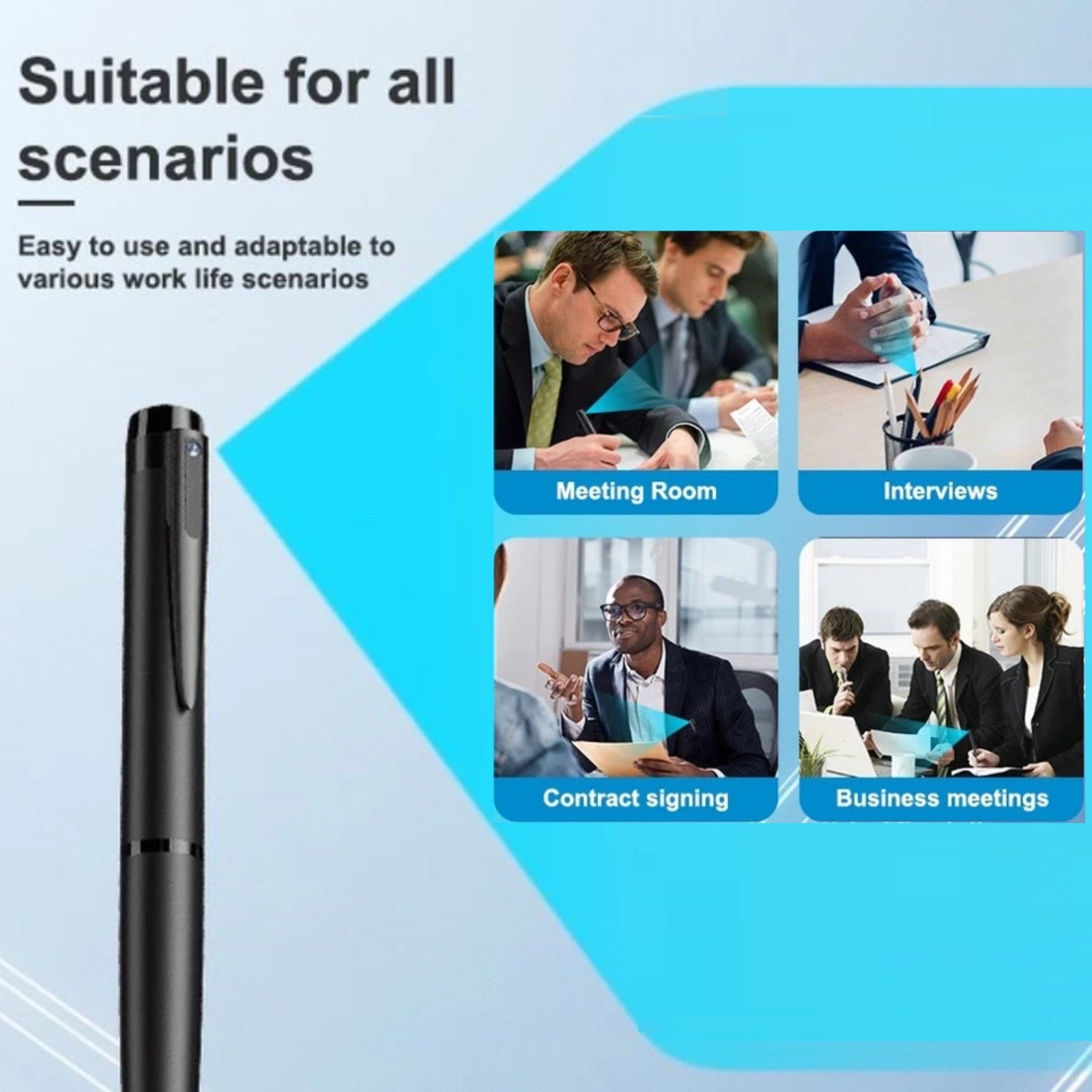 W9 Video Pen Recorder 12MP Camera 1080p Full HD with Audio & Photo One Touch Record