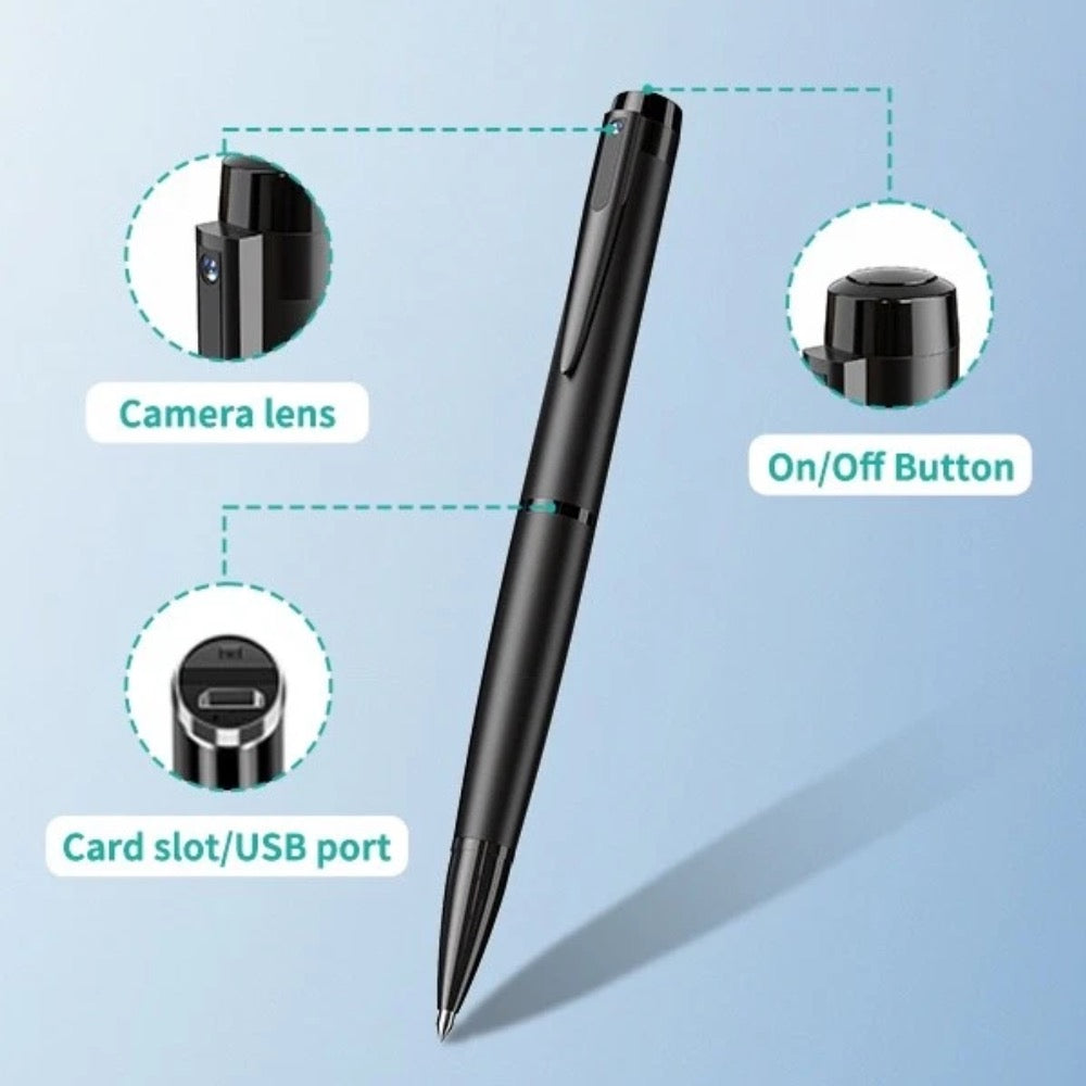 W9 Video Pen Recorder 12MP Camera 1080p Full HD with Audio & Photo One Touch Record